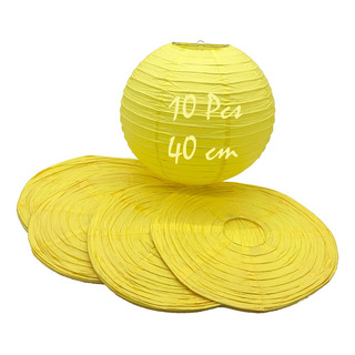 10 Unidades LuminĂĄria Oriental Japonesa Chinesa Amarelo 40cm 10 Unidades LuminĂĄria Oriental Japonesa Chinesa Amarelo 40cm