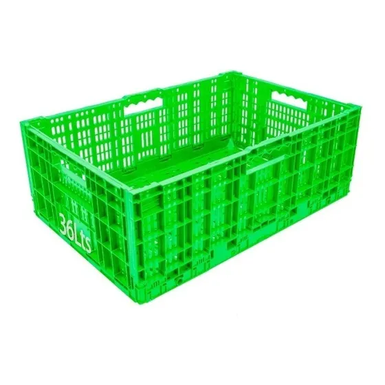 Cajon Canasto Plastico Plegable Apilable Alto Color