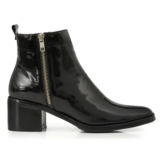 Bota Mujer Cuero Vestir Botineta Zapato Charol Dama Briganti