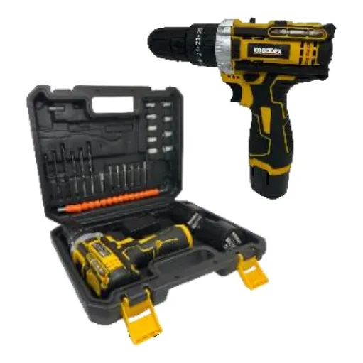 Kit De Taladro Inalambrico Kobatex De 1/2 C/2 Baterias 12v