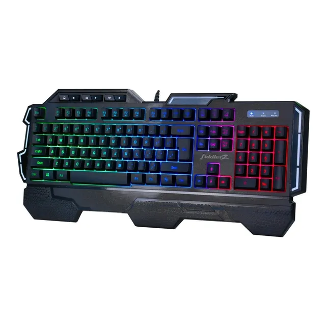 Teclado Gamer Retroiluminado Kd609 Fiddler Z Color del teclado Negro
