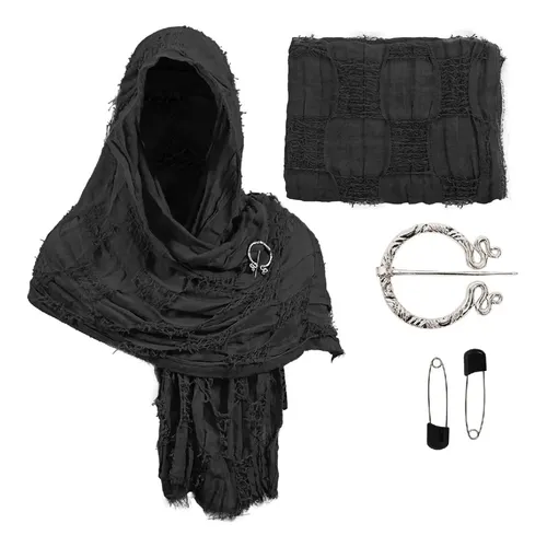 Capa De Pluma Gótica Para Mujer – Chal De Plumas Naturales Con Cinta Ajustable, Ideal Para Halloween Y Cosplay