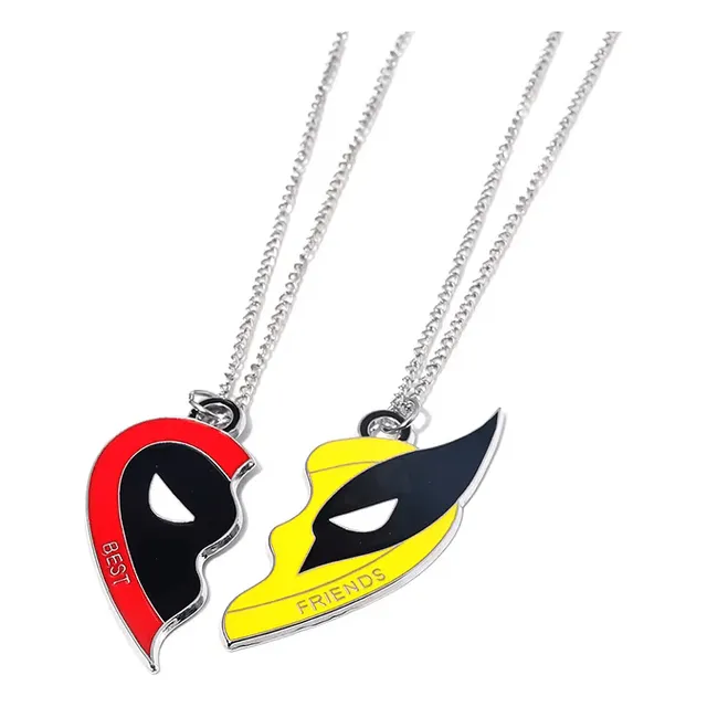 Collar Deadpool Wolverine Cadena Mejores Amigos Amistad Dije