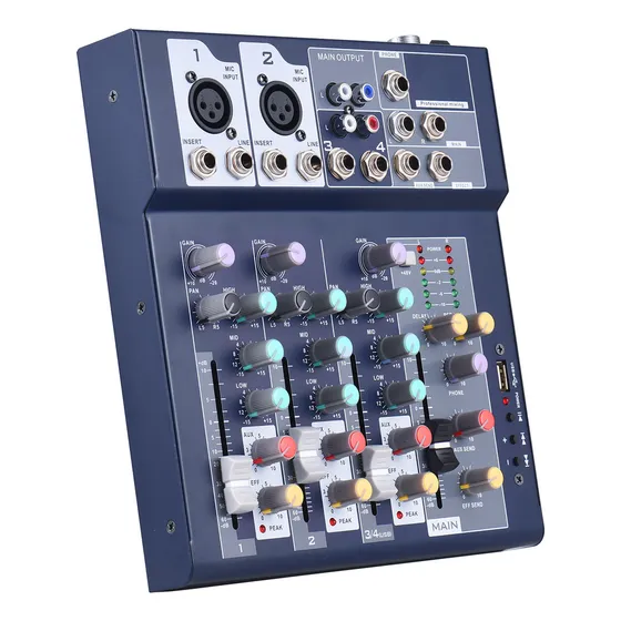 Mixer Digital O De 4 Canais Com Efeitos E Usb Para Estúdio D