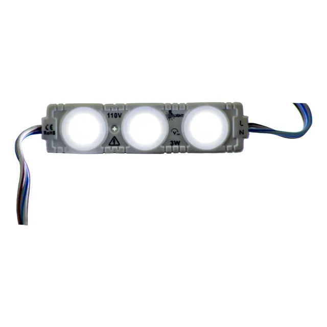20 Modulos Smd 110v 3led 1,8w Luz Blanca