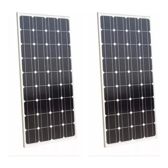 Pack 2 Panel Solar Monocristalino Fotovoltaico 12v 200w Color Negro