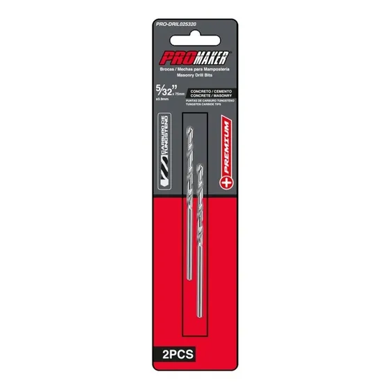 Mecha O Broca Para Concreto 5/32 Promaker Pack De 2