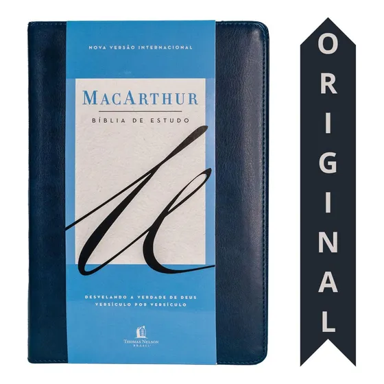 Bíblia De Estudo Macarthur - Capa Couro Soft - Dr. John Macarthur - Edição Completa Da Thomas Nelson - Teologia Reformada - Português