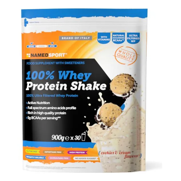 Proteína En Polvo 100% Whey Protein Shake 900g Namedsport