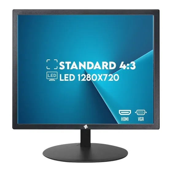 Monitor LED 17 Tronos 17TRS-HK7 - 1280x720 - 60Hz - 5ms - Furação Vesa - VGA - Preto