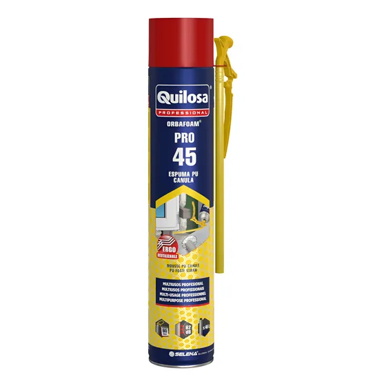 Espuma Poliuretano Orbafoam 750ml Multiusos Amarillo Quilosa
