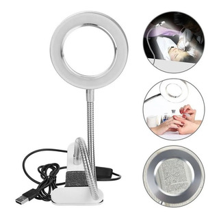 Lámpara De Mesa Con Lupa De Luz Led Usb Y Clip Para Trabajo Lámpara De Mesa Con Lupa De Luz Led Usb Y Clip Para Trabajo