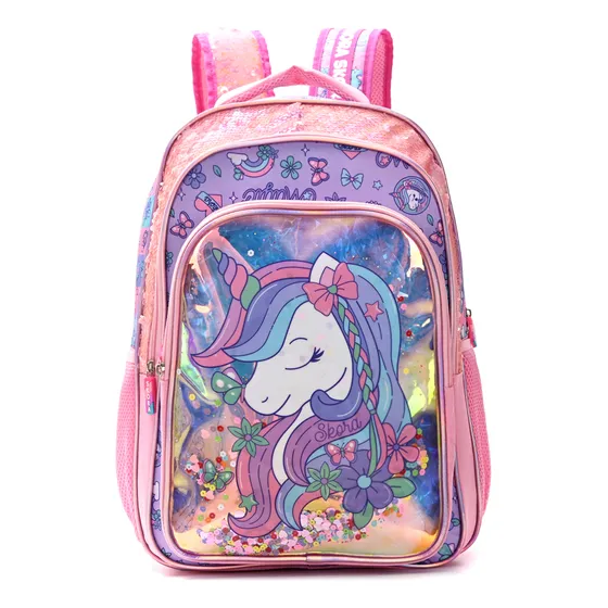 Mochila Espalda Estampada Modax 37686 - 18 PuLG Unicornio C