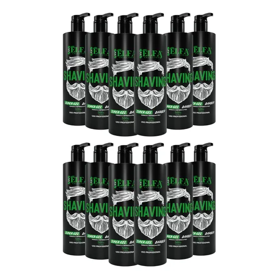 Shaving Gel De Barbear - Elfa For Man C/ 12 Unidades 500gr