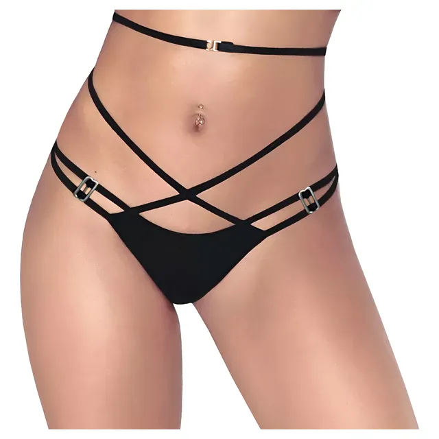 Colaless De Microfibra String Tiras Cruzadas Mordisco Mujer