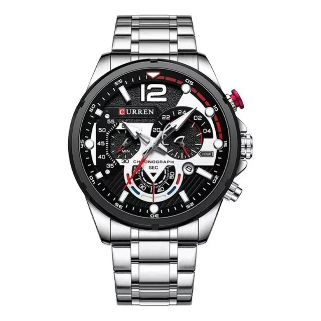 Reloj Curren 8395 Hombre Acero Inoxidable Blanco