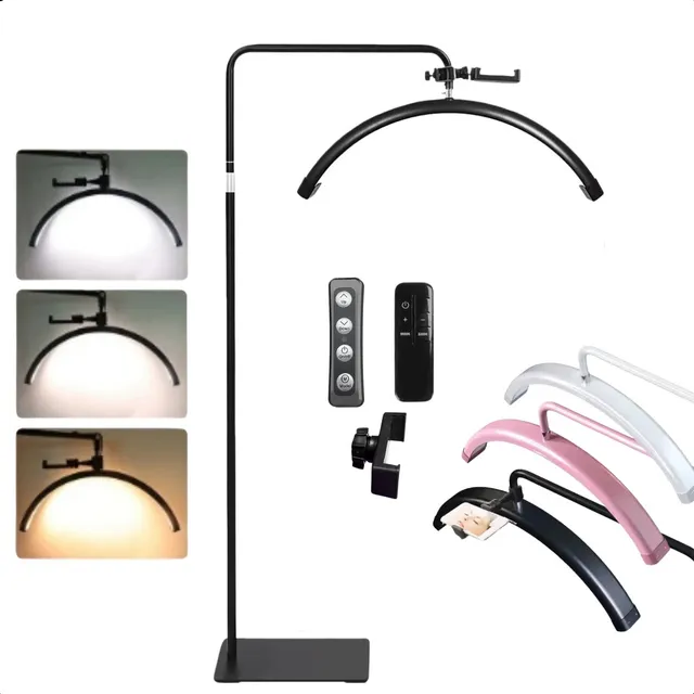 Luminária Led Ring Light Meia Lua Extensão Cílios Lash Tripe