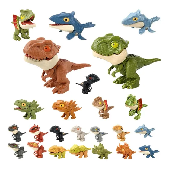 Kit 10 Dinossauros Miniatura Morde Dedo Baby Colecionável