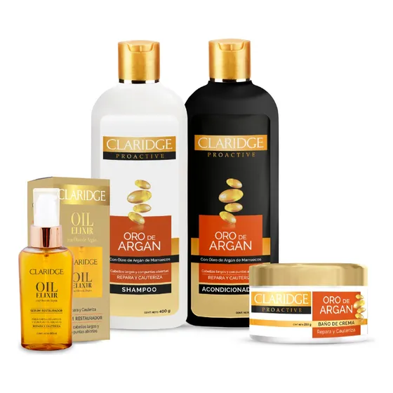 Kit Oro De Argen Cabellos Secos Y Puntas Abiertas Claridge