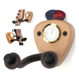 Soporte De Pared Madera Para Guitarra Bajo Con Medidor Humed Marrón Claro Soporte De Pared Madera Para Guitarra Bajo Con Medidor Humed Marrón Claro