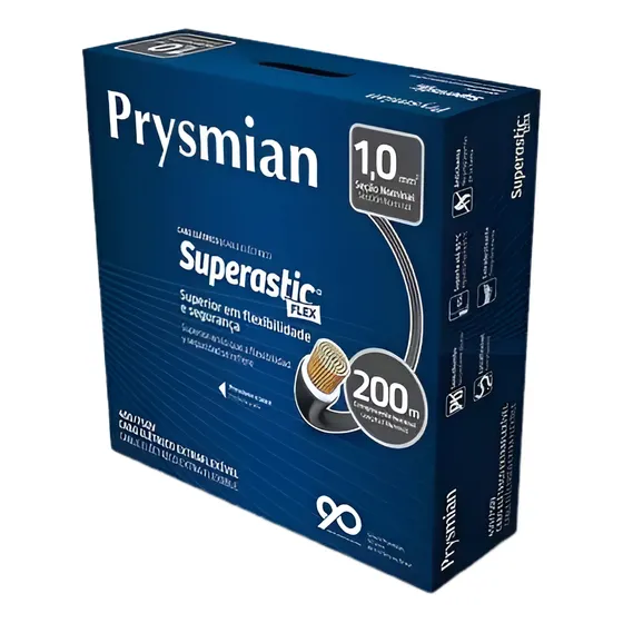 Cabo Flexivel 1,0mm Amarelo Superastic 750v 200m - Prysmian