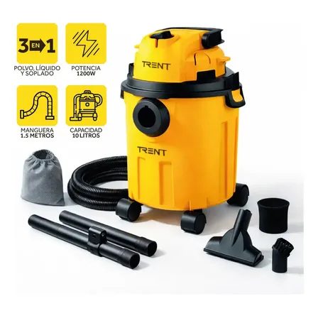 Trent VC19K seco y mojado 1200 W, 10 L, filtro de tela