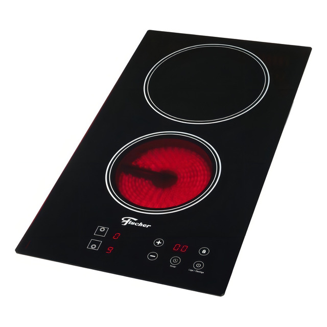 Fogão Cooktop Fischer 73474 Touch 2q Elétrico Mesa Vitrocerâmica Wt Cor Preto Fogão Cooktop Fischer 73474 Touch 2q Elétrico Mesa Vitrocerâmica Wt Cor Preto