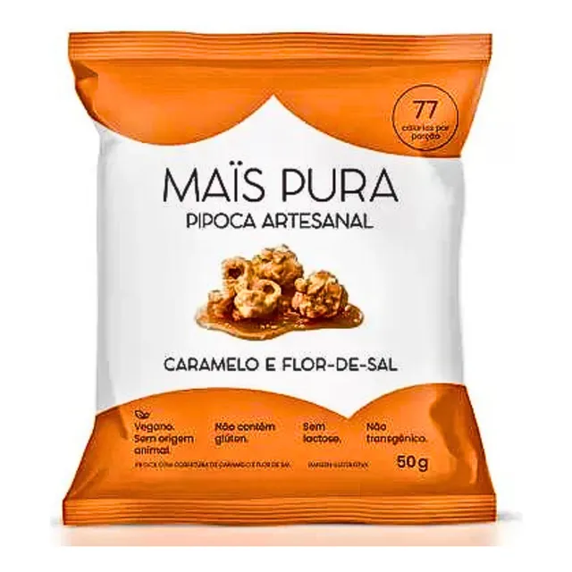 Pipoca Pronta Caramelo & Flor De Sal Mais Pura 100g