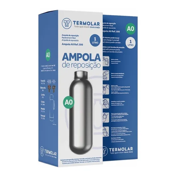 Repuesto Termolar Ampolla Vidrio 1 Litro, Chimarrita Mundial Personal Termo Frio Calor