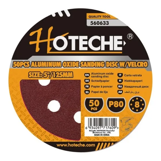 50 Disco De Lijas Perforados 5 Velcro  Granos 80