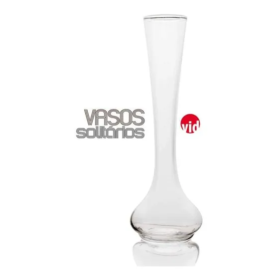 Vaso Solitário 7x20cm Incolor- Luvidarte Cor vidro