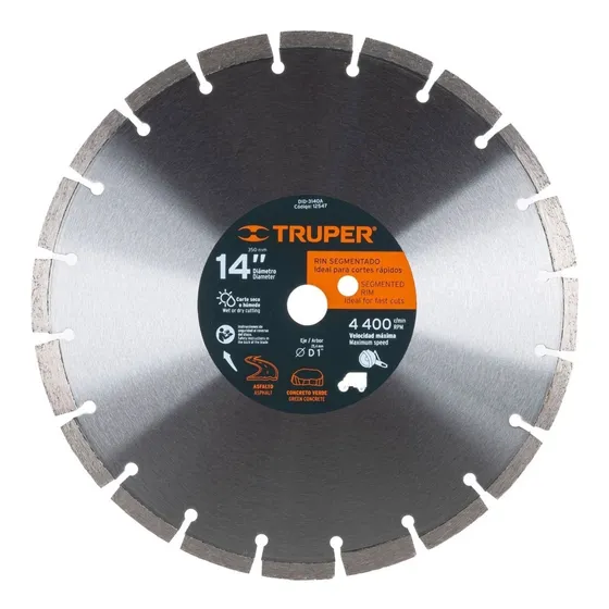 Disco De Diamante, 14 Pg Rin Segmentado Truper