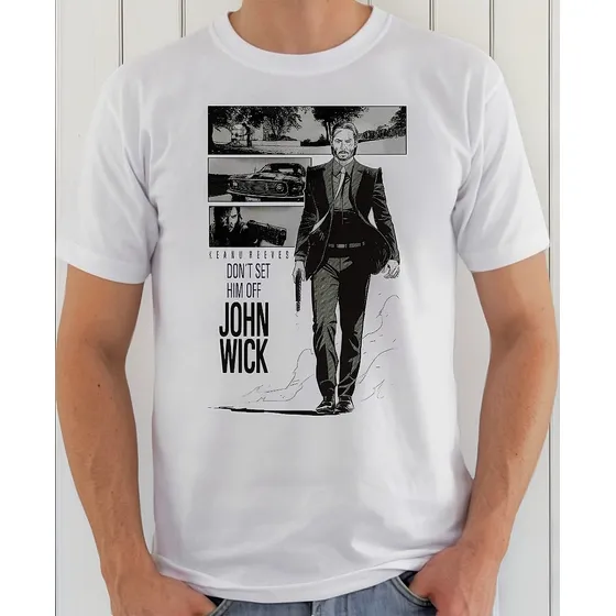 Camiseta Camisa John Wick Anime Nerd Geek Filme Série 1