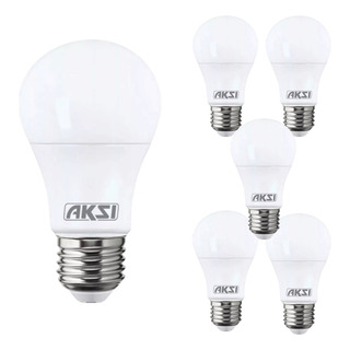6 Piezas Foco Led Bulbo 4w Luz Blanca Base E27 6500k Aksi 6 Piezas Foco Led Bulbo 4w Luz Blanca Base E27 6500k Aksi