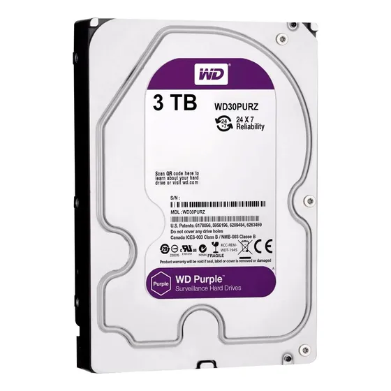 Hd Wd Purple Disco Rigido Interno P Cftv 3tb - Intelbras