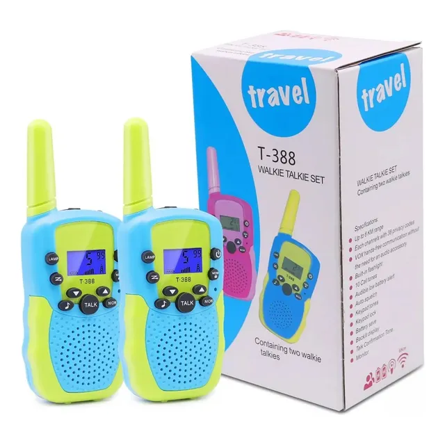 2 Radios Portátil Walkie Talkie Niños 22 Canal 3 Km Linterna