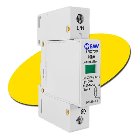 Protector De Sobretension Descargas Atmosfericas Rayos 40ka