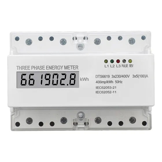 . Contador De Energía Trifásico Carril Din 230v 400v 5 A