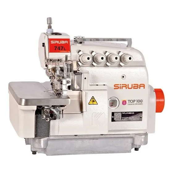 Máquina De Coser Industrial Siruba 747 L Overlock De 4 Hilos