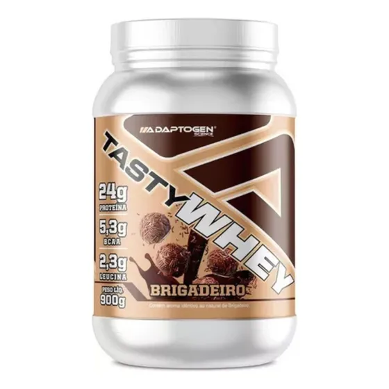 Suplemento Tasty Whey 3w Gourmet Whey Protein Adaptogen Science Pote 900g Sabor Brigadeiro