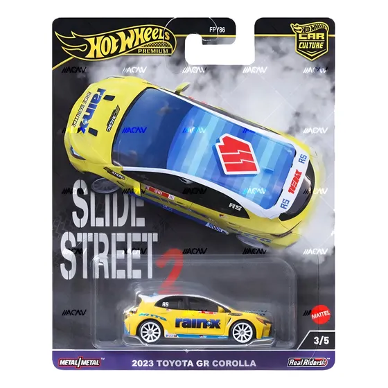Hot Wheels Premium Slide Street 2 Toyota Gr Corolla 3/5 Color Amarillo