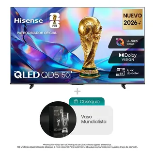 Televisor Hisense | 50 Pulgadas| Hi-QLED 4K | 50QD5SV