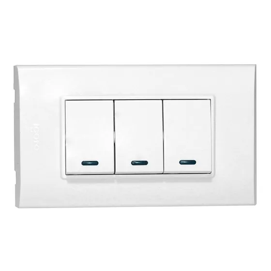 Interruptor Triple 3way Igoto B516-w
