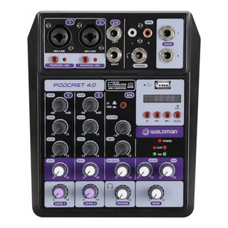 Mesa De Som Interface Mixer 4 Canais Waldman Podcast 4.0 Mesa De Som Interface Mixer 4 Canais Waldman Podcast 4.0