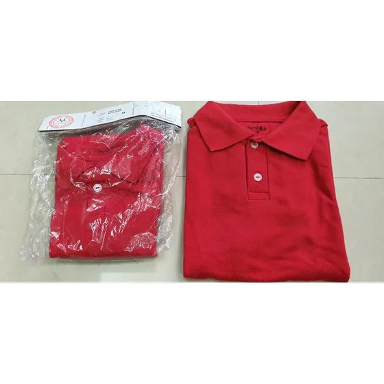 Chemise Escolar Roja Tallas 6 Y 8. Vulcahnis Y Cuántica. 