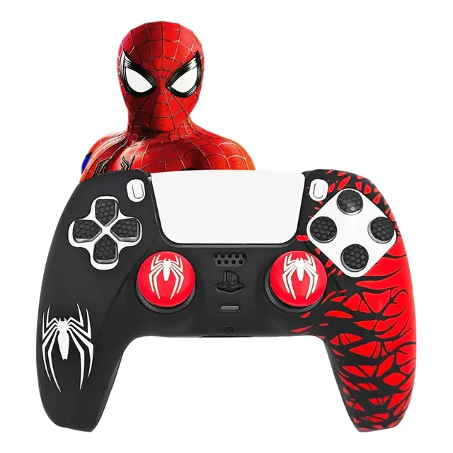 Funda Silicona Antideslizante Para Control Ps5 Spiderman
