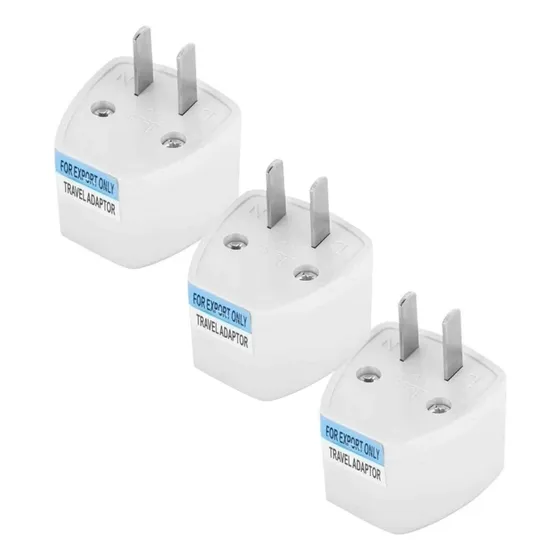 3 Pzs Adaptador Enchufe Entrada Europeo Salida Americano