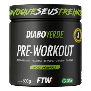 Suplemento Em PĂł Pre Treino Pre Workout Pote 300g Sabor LimĂŁo Ftw - Diabo Verde Suplemento Em PĂł Pre Treino Pre Workout Pote 300g Sabor LimĂŁo Ftw - Diabo Verde