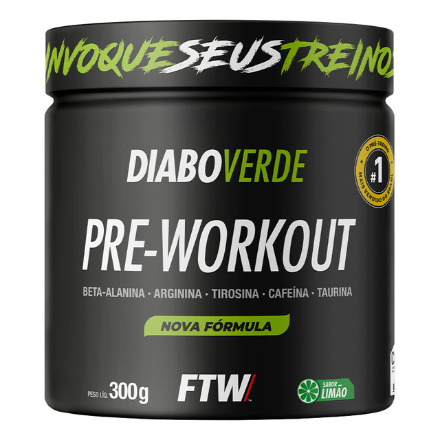 Suplemento Em PĂł Pre Treino Pre Workout Pote 300g Sabor LimĂŁo Ftw - Diabo Verde Suplemento Em PĂł Pre Treino Pre Workout Pote 300g Sabor LimĂŁo Ftw - Diabo Verde