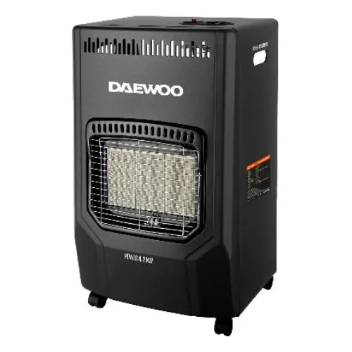 Calefactor a gas para interior y exterior Daewoo Estufa garrafera DANY701 para ambientes de 80m² con conexión: gas envasado - negro